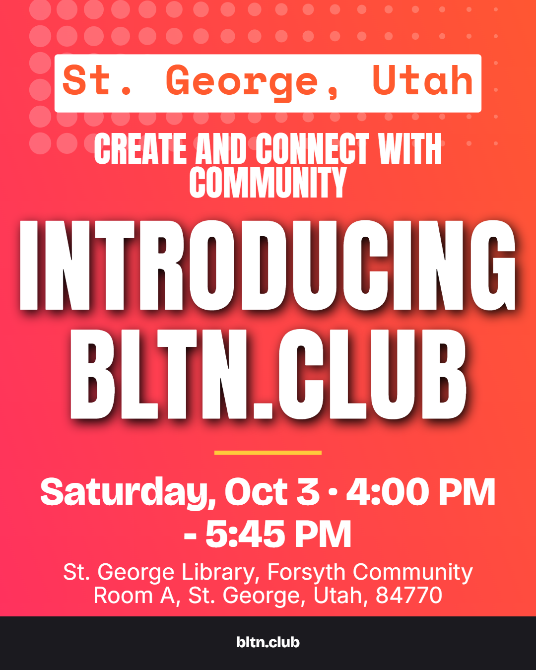 Poster for Introducing Bltn.Club